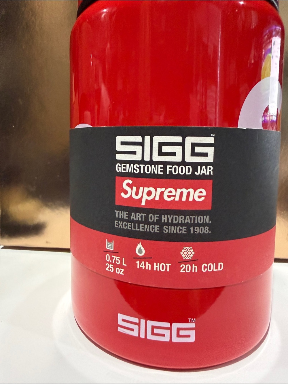 Supreme SIGG Gemstone Food Jar Red 0.75L Stainless Steel NEW